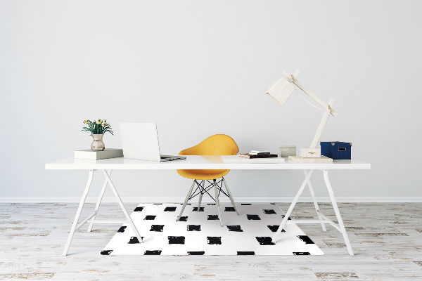 Office chair mat painted squares