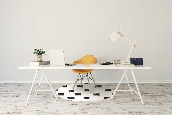 Office chair mat painted squares