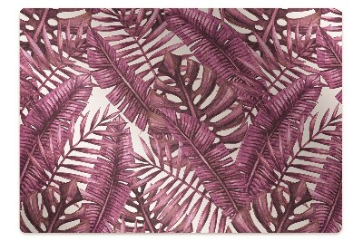 Office chair mat tropical leaves