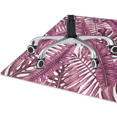 Office chair mat tropical leaves