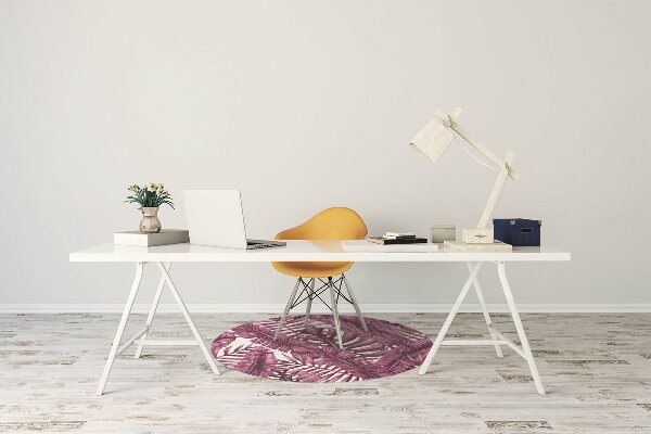 Office chair mat tropical leaves