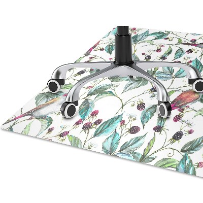 Office chair mat Birds on a branch