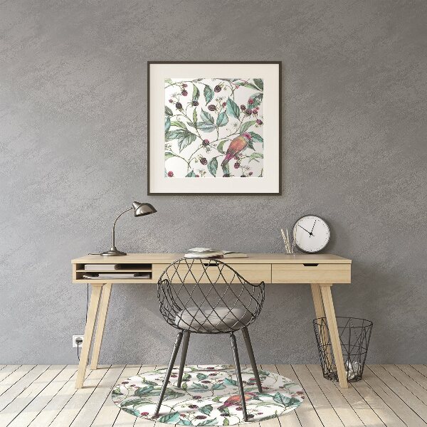 Office chair mat Birds on a branch