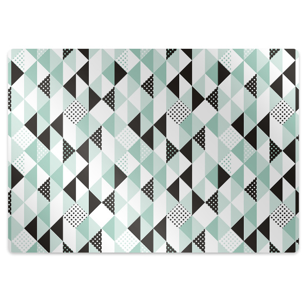 Office chair mat geometric pattern