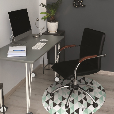 Office chair mat geometric pattern