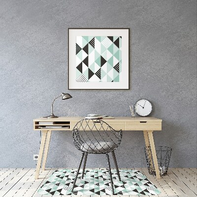 Office chair mat geometric pattern