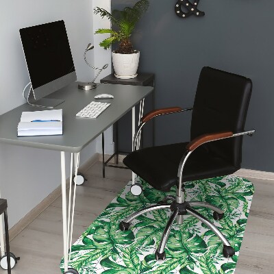 Chair mat geometric leaves