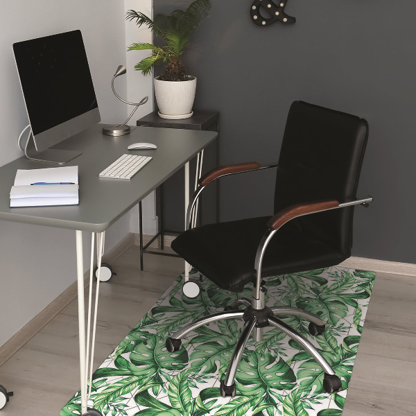 Chair mat geometric leaves
