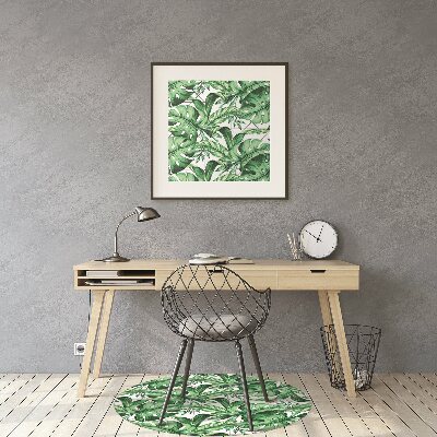 Chair mat geometric leaves