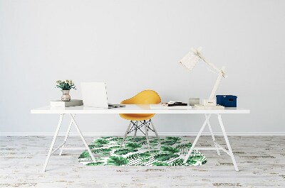 Office chair mat Dots and leaves