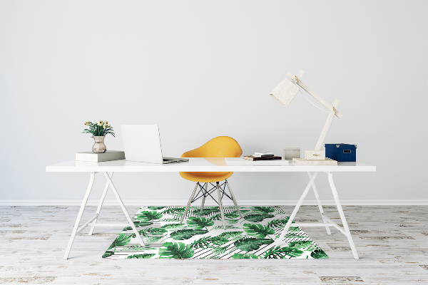 Office chair mat Dots and leaves
