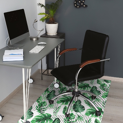 Office chair mat Dots and leaves