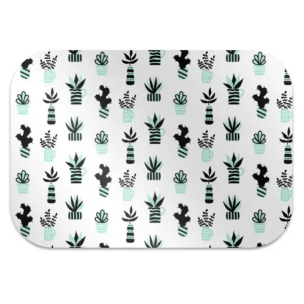 Office chair floor protector Succulents