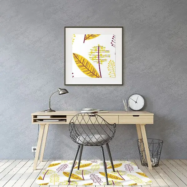 Office chair mat Autumn leaves