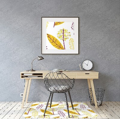 Office chair mat Autumn leaves