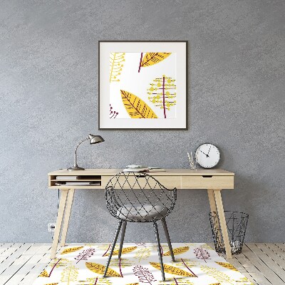 Office chair mat Autumn leaves