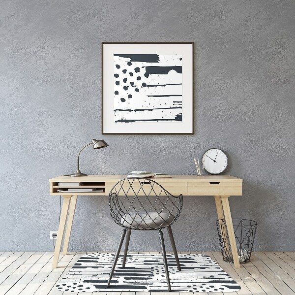 Desk chair floor protector Abstract painting