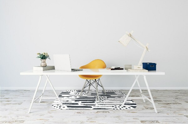Desk chair floor protector Abstract painting