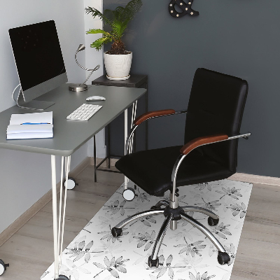 Office chair mat Leaves without color