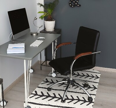 Office chair floor protector Herringbone pattern