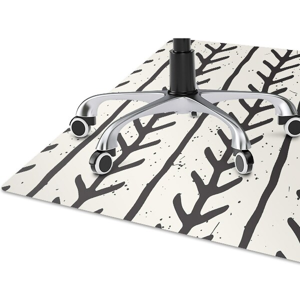 Office chair floor protector Herringbone pattern
