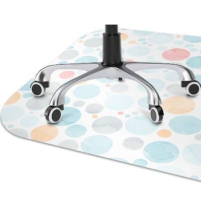 Chair mat floor panels protector pastel dots