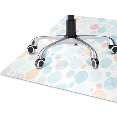 Chair mat floor panels protector pastel dots