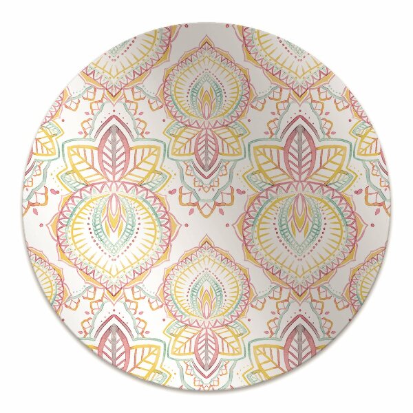 Desk chair mat Indian pattern