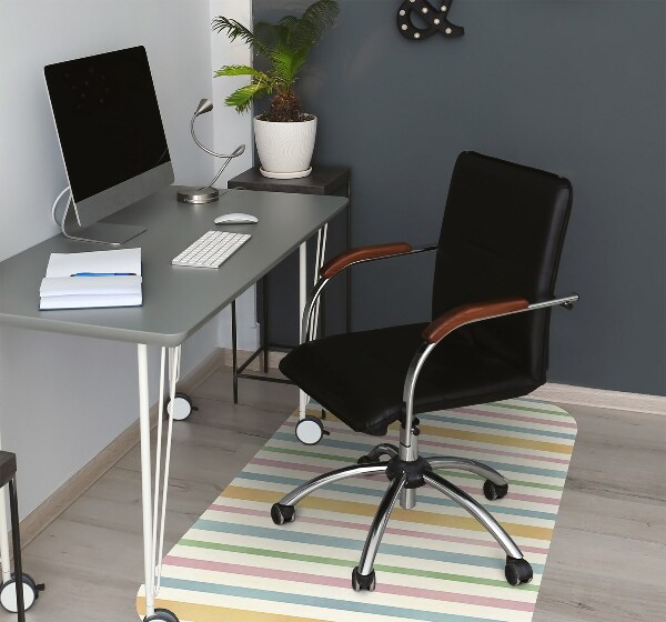 Office chair floor protector colored lines