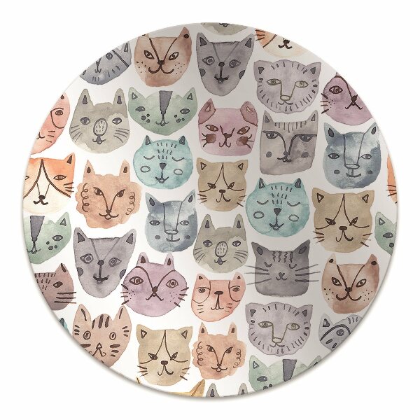 Desk chair mat cats watercolor
