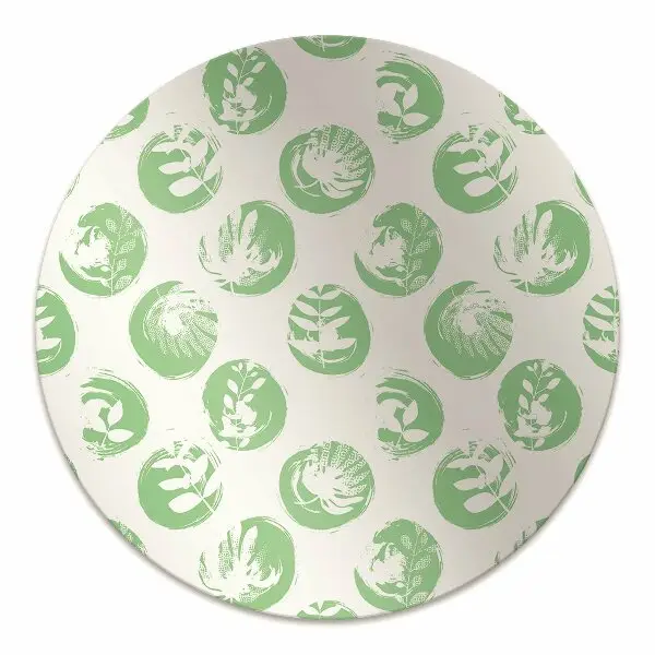 Office chair floor protector Plants in dots