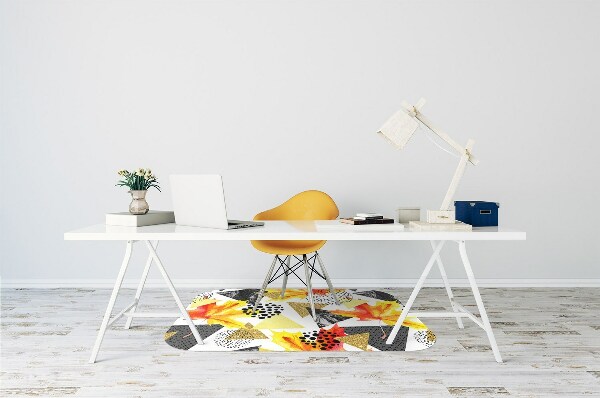 Office chair mat geometrical triangles