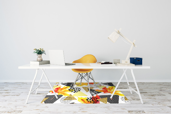 Office chair mat geometrical triangles