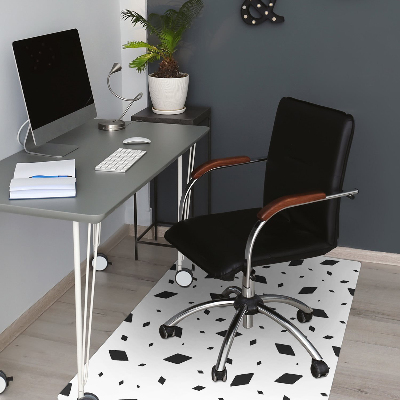 Chair mat geometric motifs