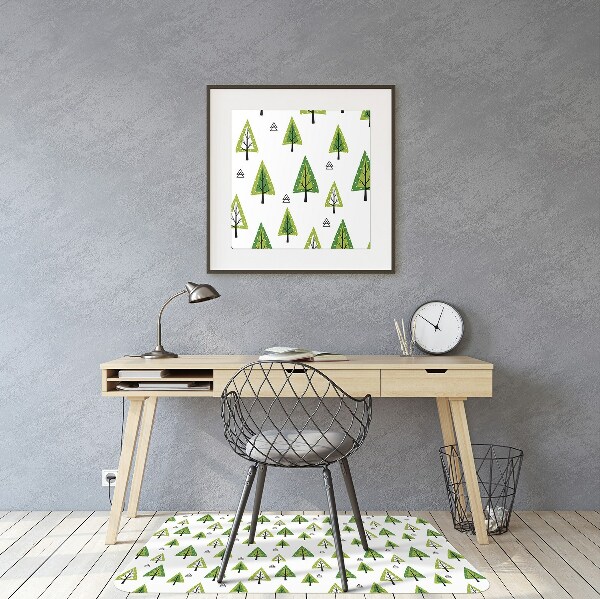 Chair mat floor panels protector triangular tree