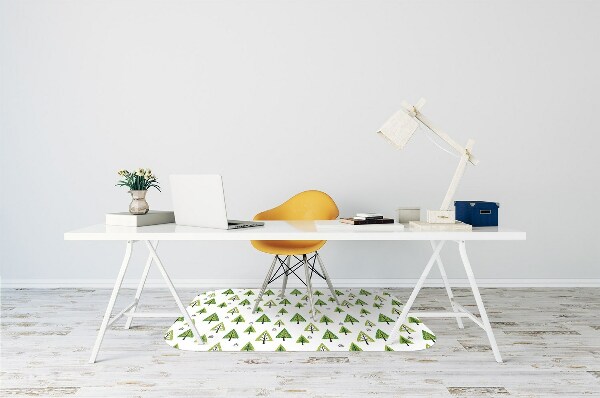 Chair mat floor panels protector triangular tree