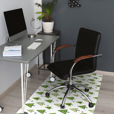Chair mat floor panels protector triangular tree