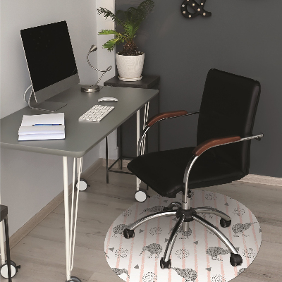 Office chair mat Pattern birds kiwi