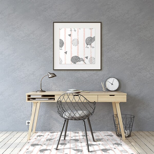 Office chair mat Pattern birds kiwi