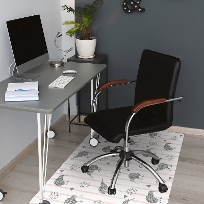 Office chair mat Pattern birds kiwi