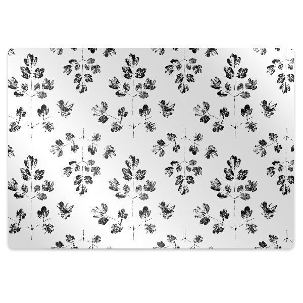 Office chair mat Black and white pattern