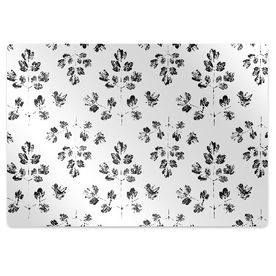 Office chair mat Black and white pattern