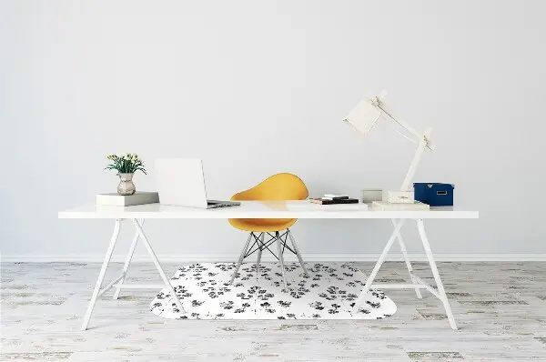 Office chair mat Black and white pattern