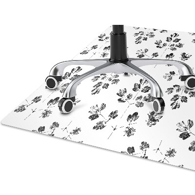 Office chair mat Black and white pattern