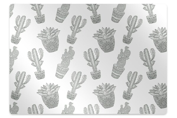 Computer chair mat Mexican cacti