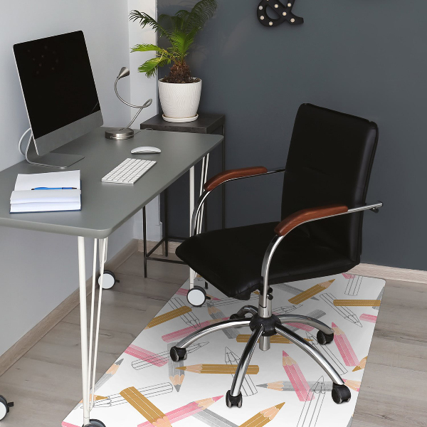 Desk chair mat pencils Pattern