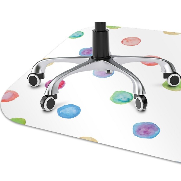 Office chair mat colored dots