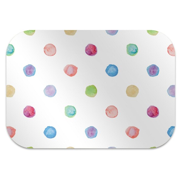 Office chair mat colored dots