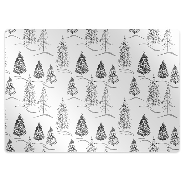 Office chair floor protector Winter tree