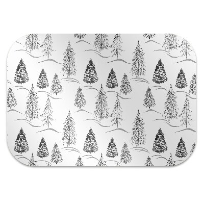 Office chair floor protector Winter tree